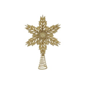 Верхівка на ялинку BonaDi Сніжинка 25 см золото (788-994)