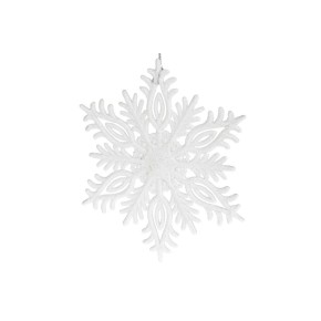 Ялинкова прикраса BonaDi Сніжинка 18 см білий (788-135)