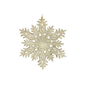 Ялинкова прикраса BonaDi Сніжинка 18см золото (788-140)
