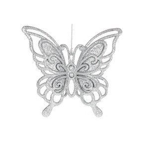 Ялинкова прикраса BonaDi Метелик 14 см срібло (788-844)