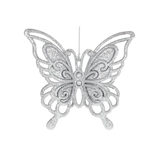 Ялинкова прикраса BonaDi Метелик 14 см срібло (788-844)