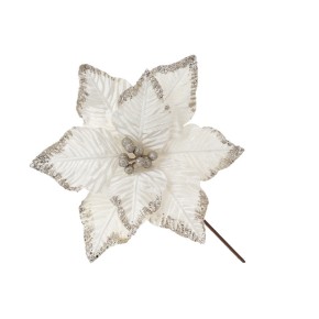 Декоративный цветок BonaDi Пуансетия 29 см белый с шампанью (839-429)