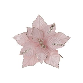Декоративна квітка Пуансетія BonaDi 27см рожева пудра (839-433)