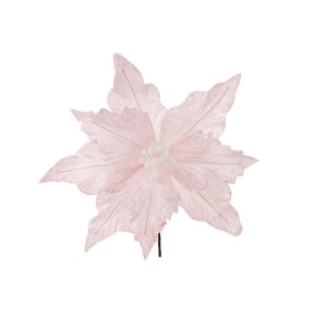 Декоративный цветок BonaDi Пуансетия 28 см розовый лед (839-434)