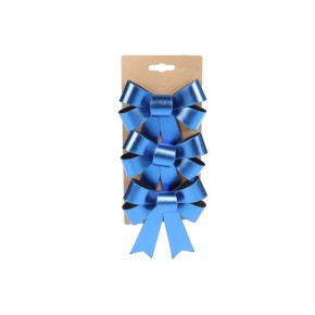 Набор декоративных бантов BonaDi 10х12см 3 штуки синие (821-125)