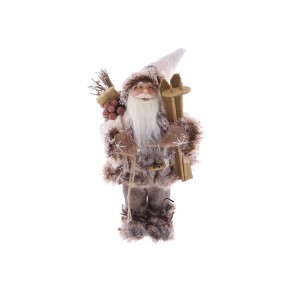 Новорічна фігура BonaDi Санта з подарунками 30см бежевий з коричневим (NY44-149)