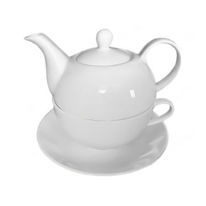 Набір чайний Егоїст 2 гатунок (чайник-300 мл, чашка-250 мл, блюдце-14,8 см) (041-01-05)