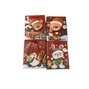 Пакет новорічний паперовий L "Christmas animal" 39х30х12 см R91145-L