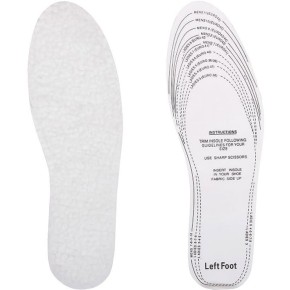 Стельки для обуви белые с мехом мультиразмер Х2-149