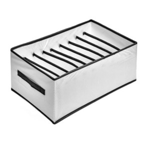 Коробка-органайзер для зберігання білизни Stenson 44х25х17 см 9 відділень 4425179J-WHITE