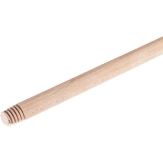Ручка дерев'яна з різьбою 120 см натуральний колір D25L120