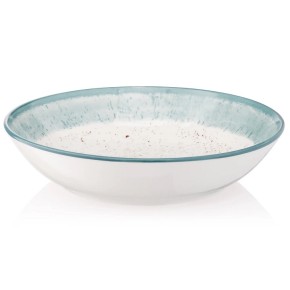 Тарелка суповая Ardesto Siena White&Gray 20 см AR2920SW