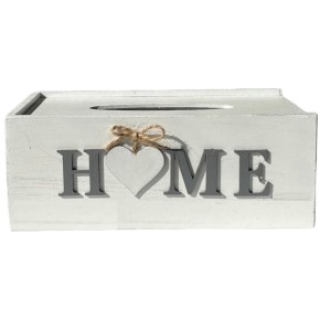 Серветниця дерев'яна Home Miss Decor біла (W-5185)