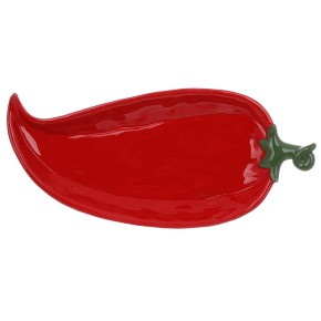 Тарелка керамическая BonaDI Pepper красная (928-095)