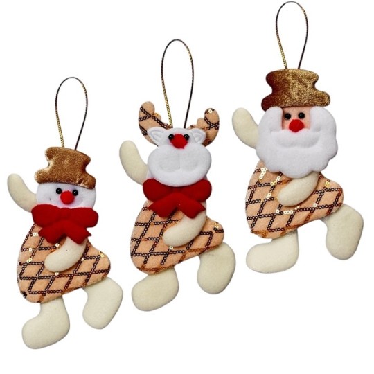 Декоративная фигурка-подвеска Stenson Santa&Co 18 см R96541 (MPH044153)