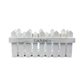 Кашпо Miss Decor Парканчик Garden білий (W-5086)