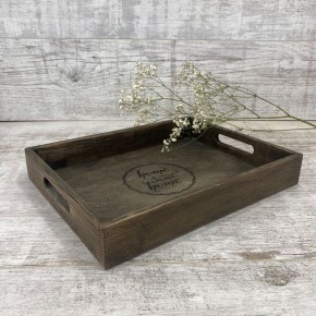 Поднос Miss Decor Home sweet home малый венге (W-5275)