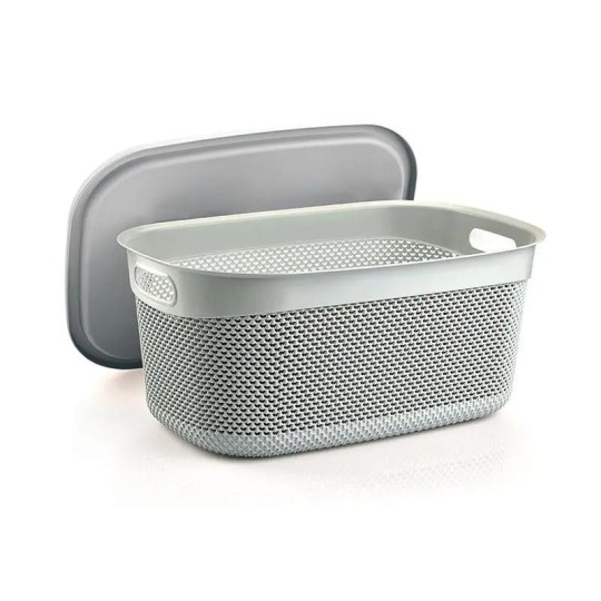 Корзина Ucsan plastik Drop Design с крышкой 9л (M-1164)