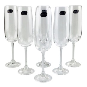 Набор бокалов для шампанского Bohemia Crystal Nancy 6 штук 180 мл (b40300)