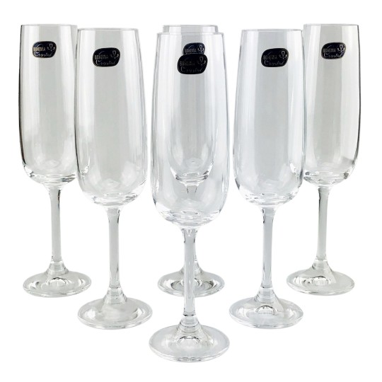 Набор бокалов для шампанского Bohemia Crystal Nancy 6 штук 180 мл (b40300)