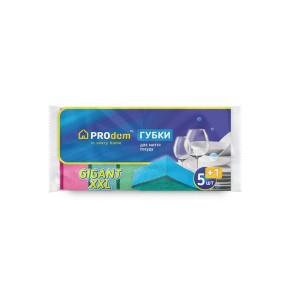 Губка кухонна PROdom Гігант XXL 5+1 шт (10015)