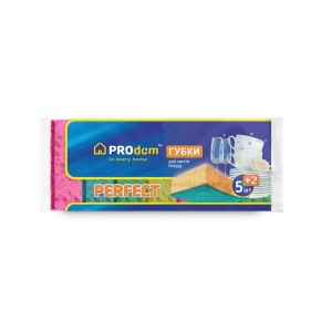 Губка кухонна PROdom Perfect 5+2 шт пориста (10045)