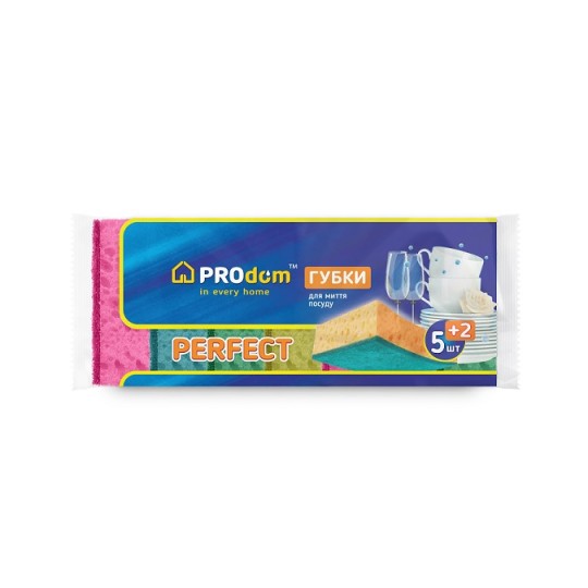 Губка кухонна PROdom Perfect 5+2 шт пориста (10045)