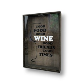 Копилка Miss Decor для винных пробок Good Wine 34.5х23х6 см венге (D-3982)