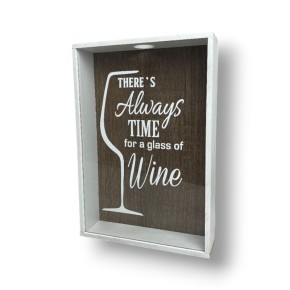Копилка Miss Decor для винных пробок Always time 34.5х23х6 см белая (D-3490)