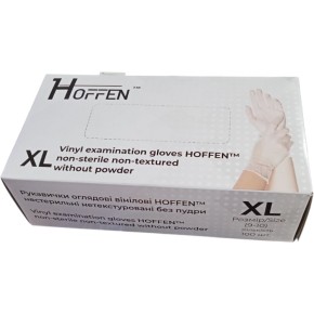 Рукавички вінілові Hoffen XL 100 штук (MPH048103)