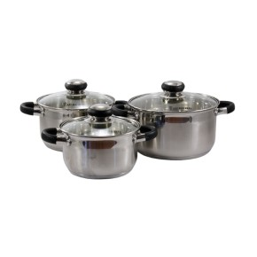 Набор кастрюль Zauberg 6 предметов BLACK ZB-1.9/2.6/3.6 CB