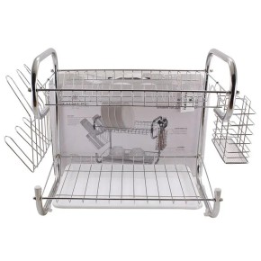 Сушилка для посуды Zauberg 2-х ярусная 56х25х36 см DD08-R008-56