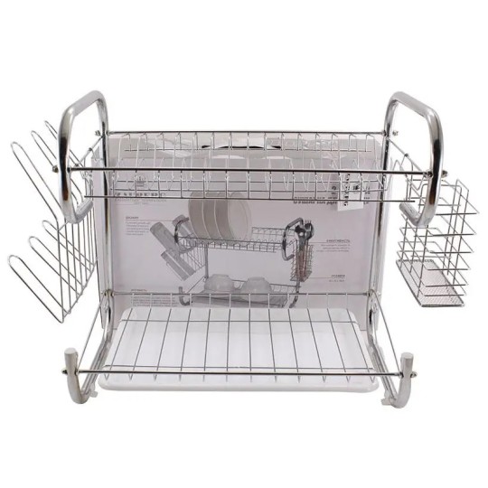 Сушилка для посуды Zauberg 2-х ярусная 56х25х36 см DD08-R008-56