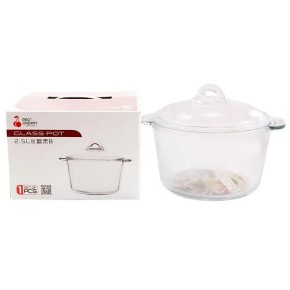 Каструля скляна Interos 2.5 л SJB-2500MLB