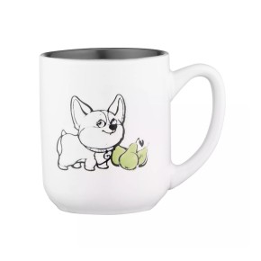 Чашка Ardesto Corgi 380 мл біло-сірий AR3054