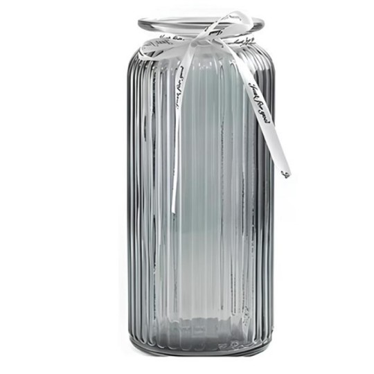 Ваза стеклянная Viva Star Gray 25 см (R102516)