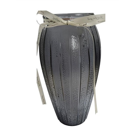 Ваза стеклянная Viva Star Gray 26 см (R102510)