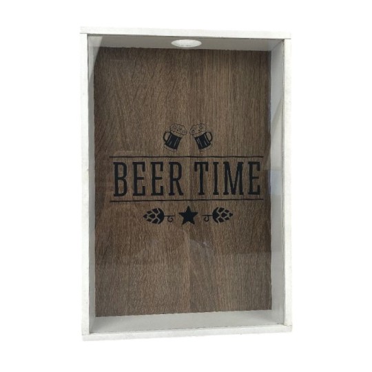 Копилка Miss Decor Beer Time для пивных крышечек белая (D-3201)