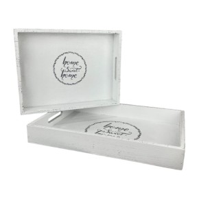 Поднос Miss Decor Home sweet home белый (W-5265)