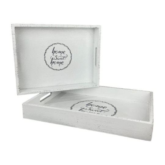 Таця Miss Decor Home sweet home білий (W-5265)