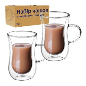 Набор чашек SnT 100 мл 2 штуки с двойной стенкой (202-20)