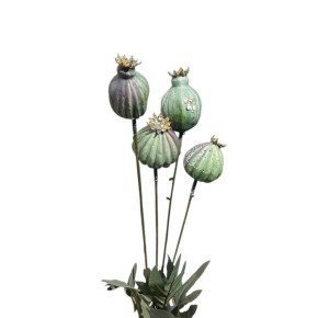 Декоративная ветка Miss Decor мак 62 см Микс vip5427 (K-354)
