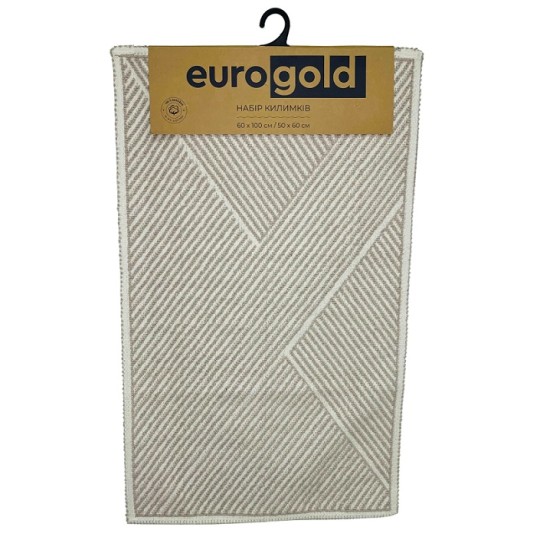 Набор ковриков EuroGold Boucle Moana 60х100+50х60 бежевый BRT0206