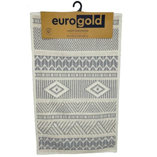 Набор ковриков EuroGold Boucle Marina 60х100+50х60 серый BRT0193