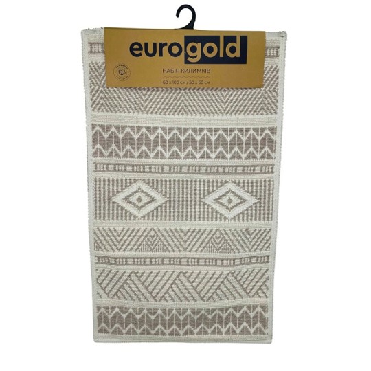 Набор ковриков EuroGold Boucle Marina 60х100+50х60 бежевый BRT0196