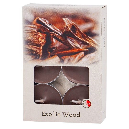 Свічки ароматичні Candy Light Exotic Wood 6 штук TL 6A/1