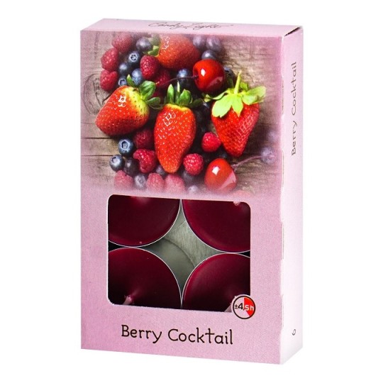 Свічки ароматичні Candy Light Berry Cocktail 6 штук TL 6A/1