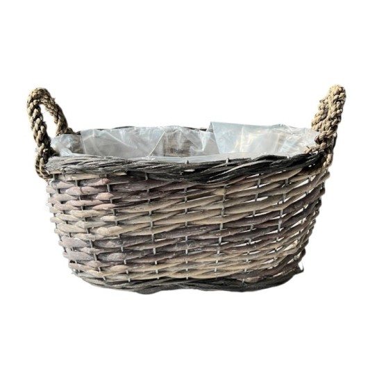 Кашпо Miss Decor плетёное овальное 35 см (D-6811)