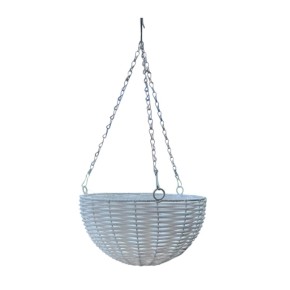 Корзина Miss Decor 25 см подвесная белая (D-6816)