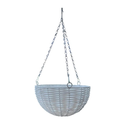 Корзина Miss Decor 25 см подвесная белая (D-6816)